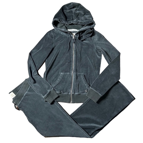 Hollister Pants & Jumpsuits Hollister Velour Black Tracksuit Set